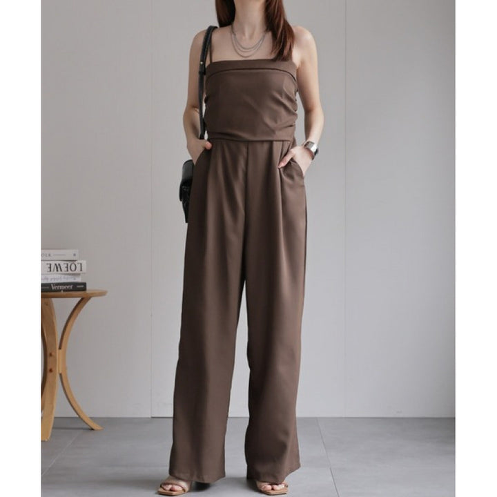 Ladies backless wide leg jumpsuit Lune London