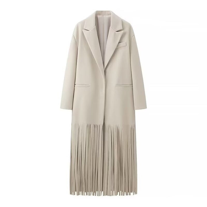 Ladies elegant blazer-coat with fringes Lune London