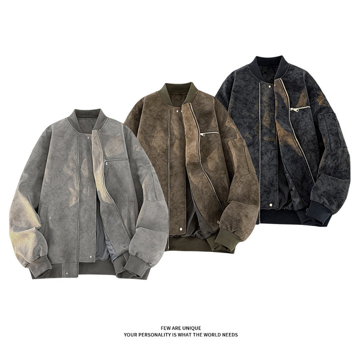 Casual oversized bomber jacket for men made from durable material with handy pockets Lune London