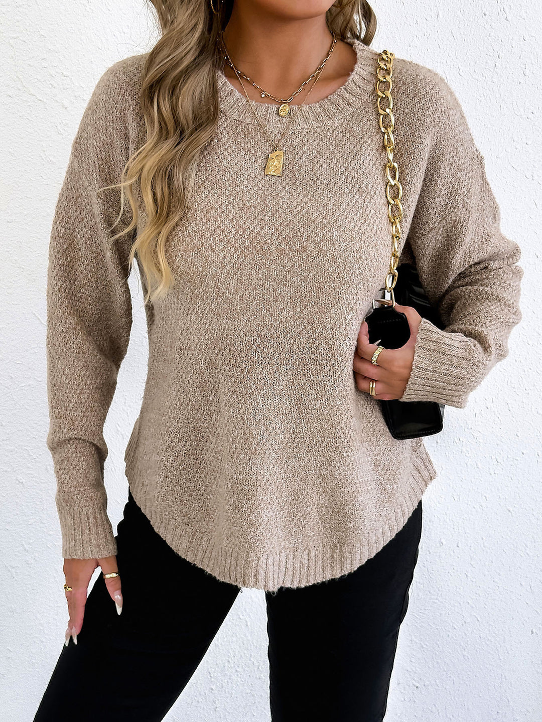 Casual knit sweater for women with high-quality structured pattern Lune London