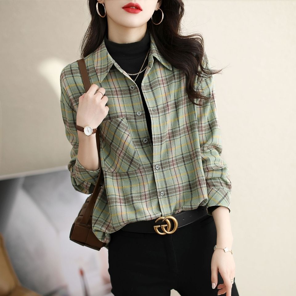 Blouse à carreaux décontractée pour femmes Chic & Stil
