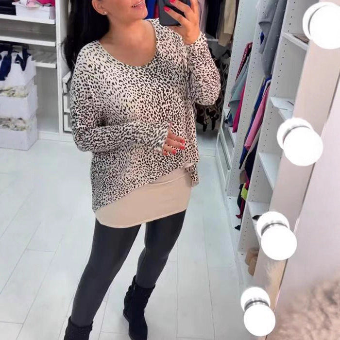 Top féminin décontracté avec imprimé animal et tissu léger Chic & Stil