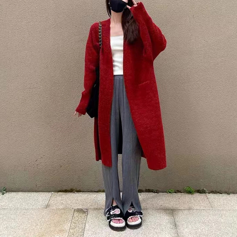 Manteau en tricot oversize pour femmes avec poches et coupe décontractée Chic & Stil