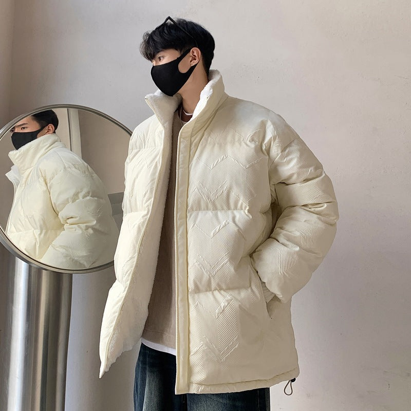 Oversized down jacket for men with high collar and elastic cuffs Lune London