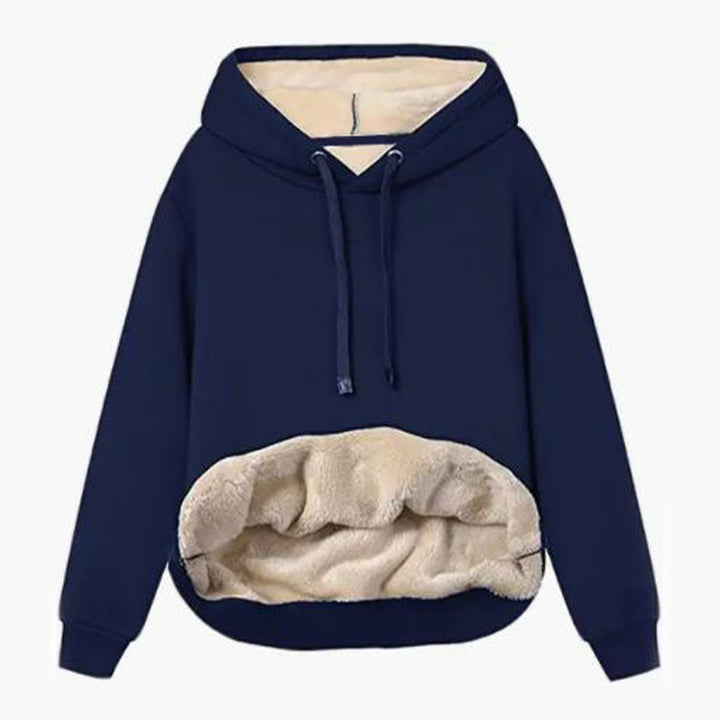 Women Cozy Hooded Sweatshirt with Fleece Lining Lune London