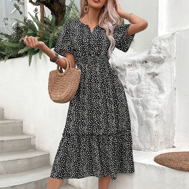 Lune London women's midi dress with ruffle details