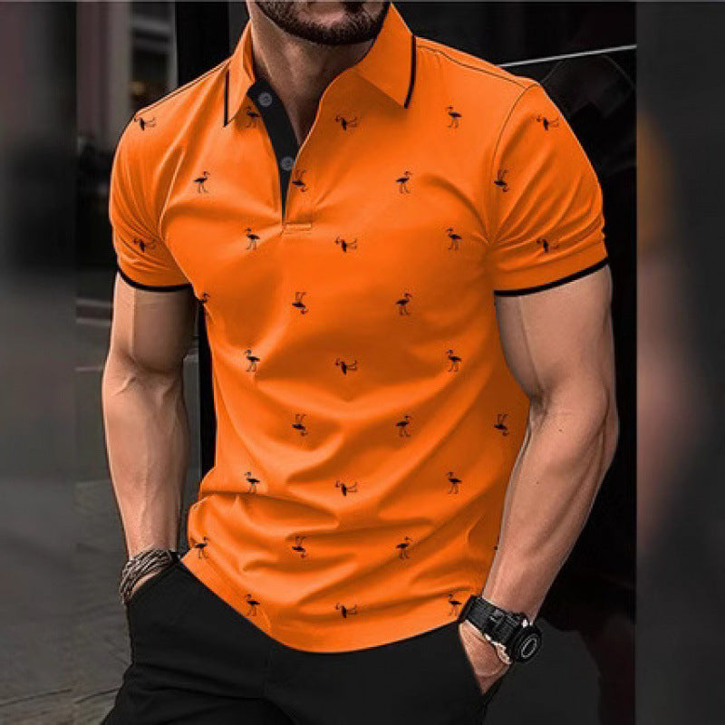 Lune London men's printed leisure polo shirt