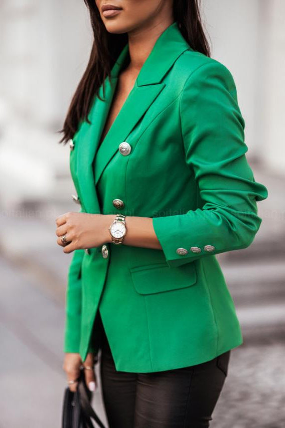 Ladies blazer double faded with gold buttons Lune London