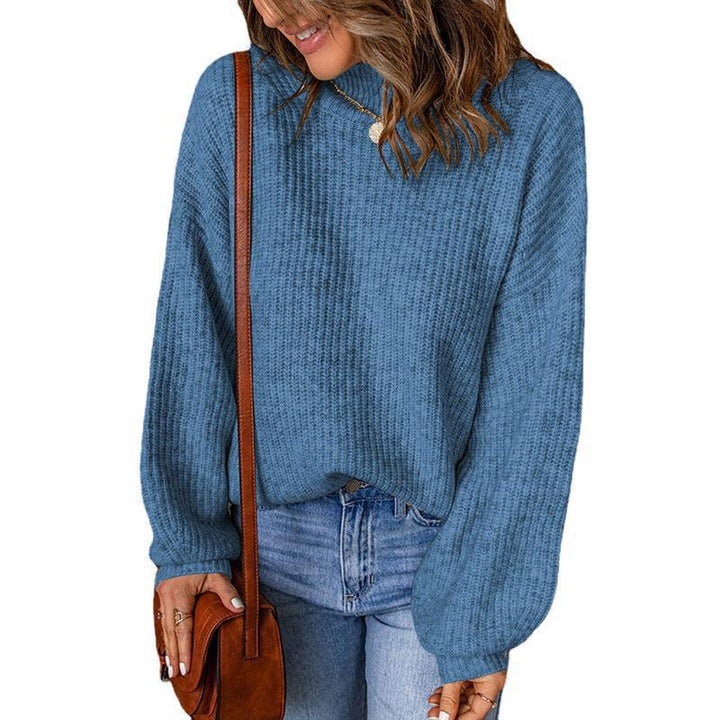 Chunky knit sweater for women with a loose fit and high collar Lune London