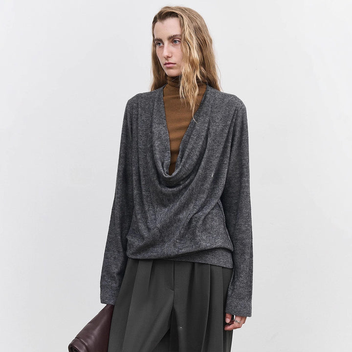 Pull pour femmes décontracté à col roulé en tricot fin Chic & Stil de haute qualité