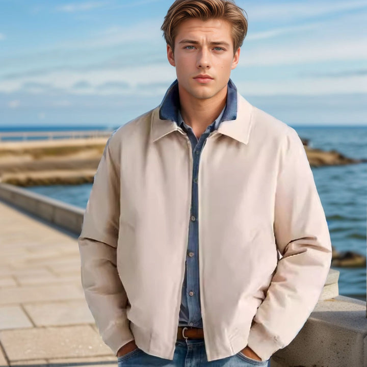 Men's transitional jacket with a sporty cut, featuring a zipper and practical pockets Lune London