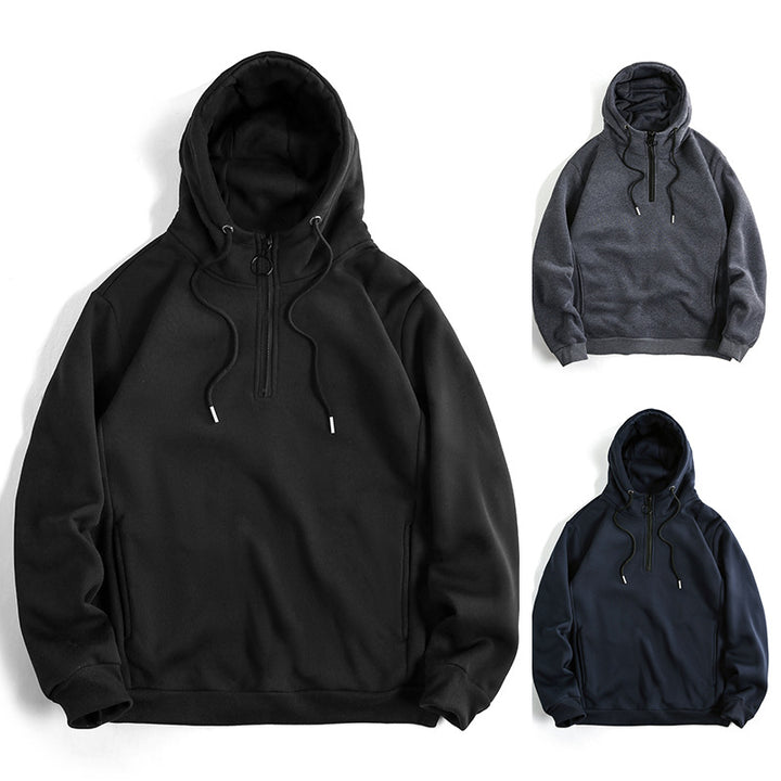 Trendy ladies hoodie with half zipper and soft inner lining Lune London