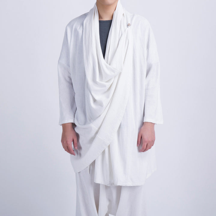 Men's overcoat with asymmetrical cut and decorative details Lune London
