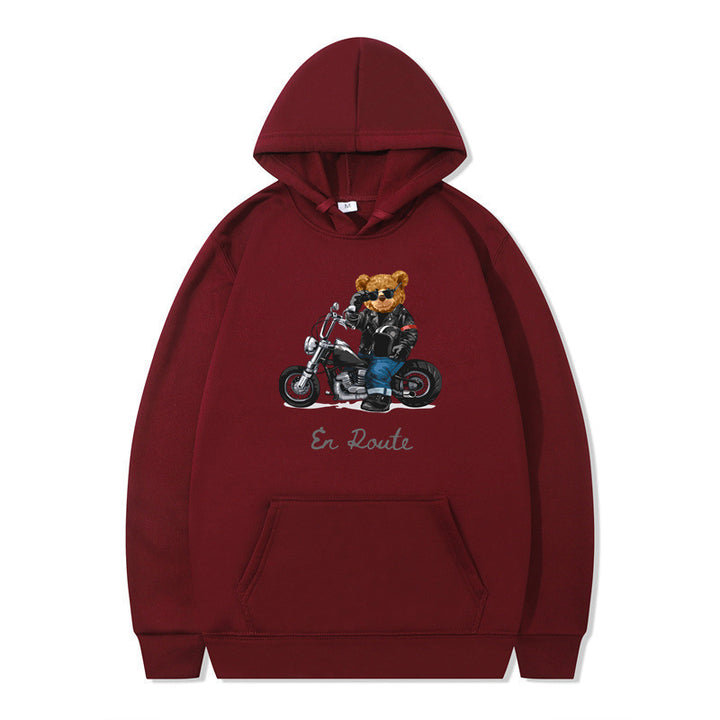 Women's hoodie with unique bear design and casual fit Lune London