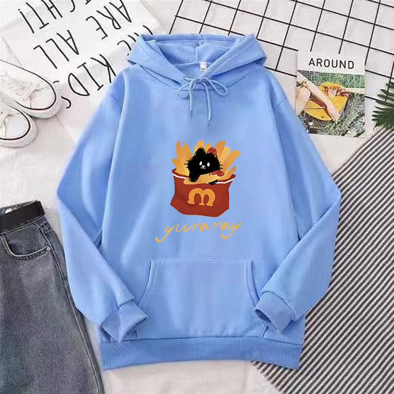 Women's hoodie with creative cat design Chic & Stil