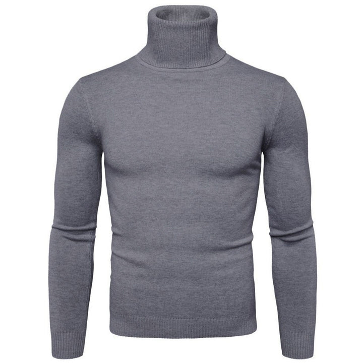 Men's knit sweater with high collar and slim fit Lune London