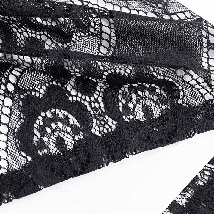 Lace dress for women with floral patterns and keyhole neckline Lune London