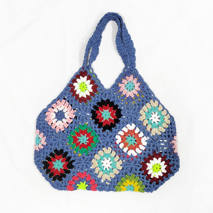 Ladies Grandmother Crochet Square Chic Transport Bag