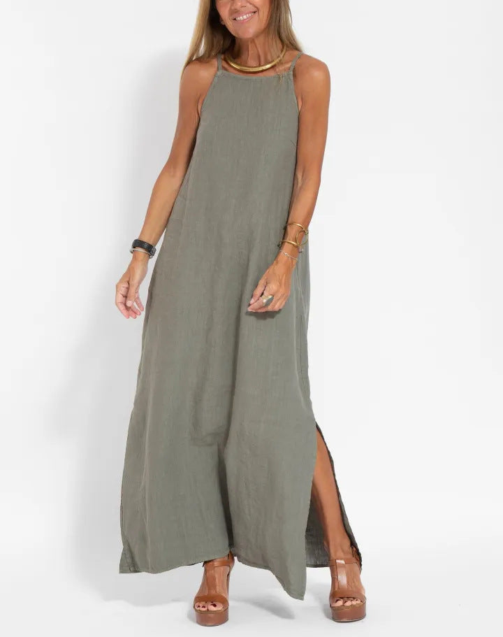 Maxi dress for ladies with an elegant cut and fine straps Lune London