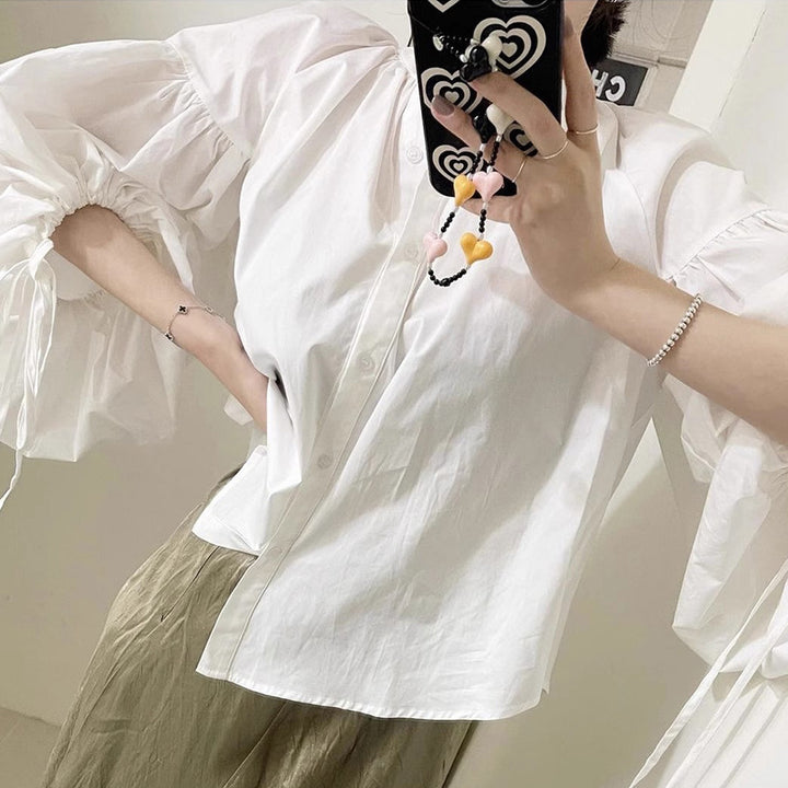 Women Puff Sleeve Blouse Statement Lune London