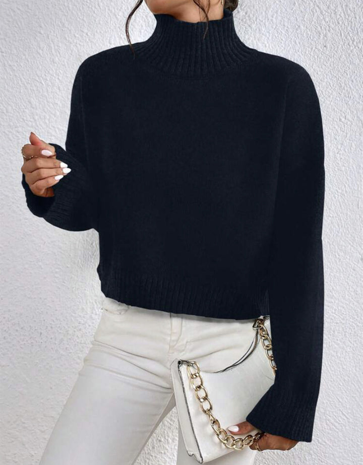 Ladies trendy collar sweater in soft wool Lune London