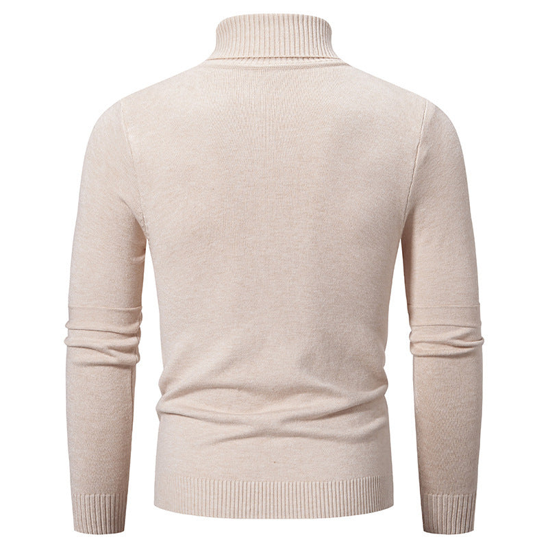 Elegant turtleneck sweater for men with a modern cable pattern Lune London