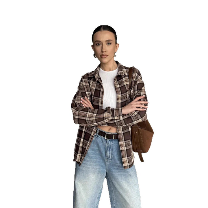 Flannel shirt for women with a check pattern Lune London
