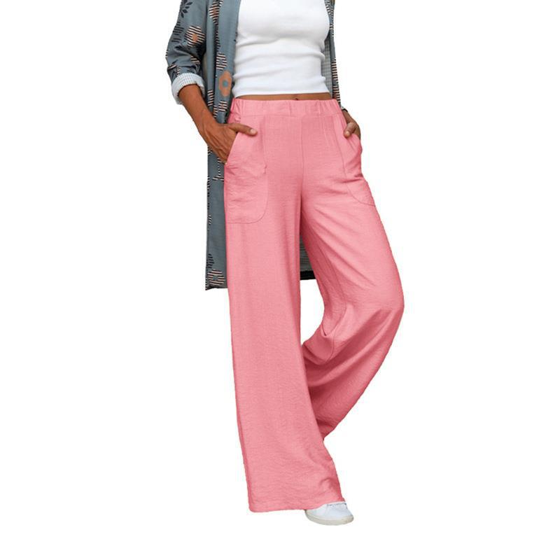 Loose summer pants for women with elastic waist and practical pockets Lune London