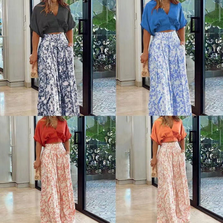 Lune London cropped fashion top and wide pants