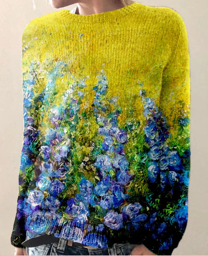 Lune London | Knit Sweater for Women with 3D Flower Pattern