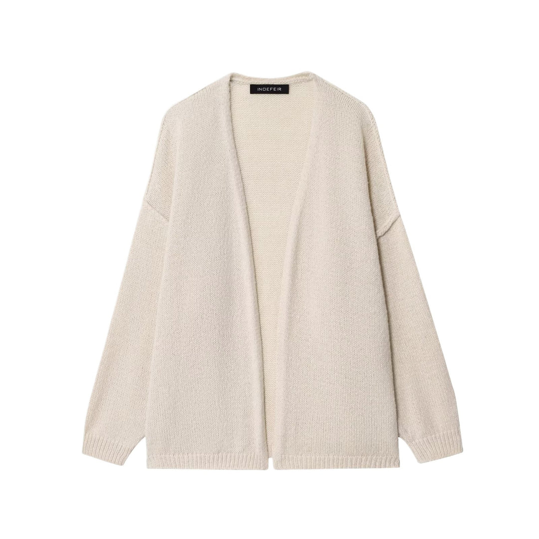 Casual knit jacket for women with open collar and soft material Lune London