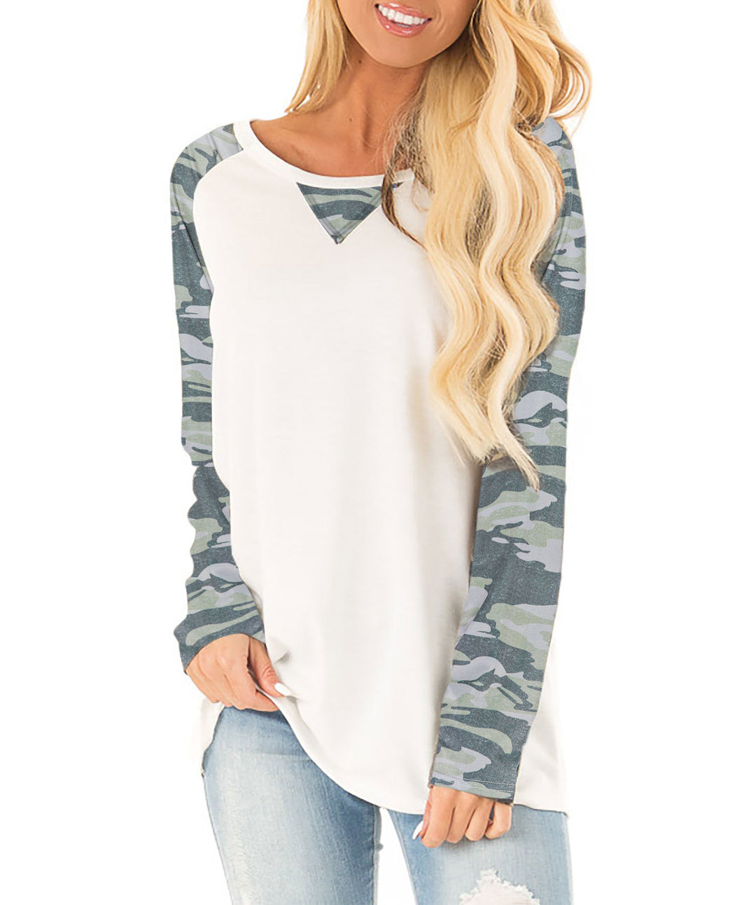 Women’s top with colorful striped and graphic design Lune London