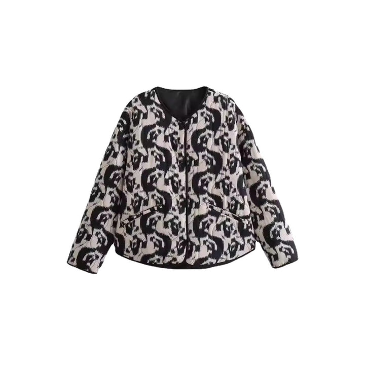 Ladies Trendy Chic Animal Print Padded Clothing