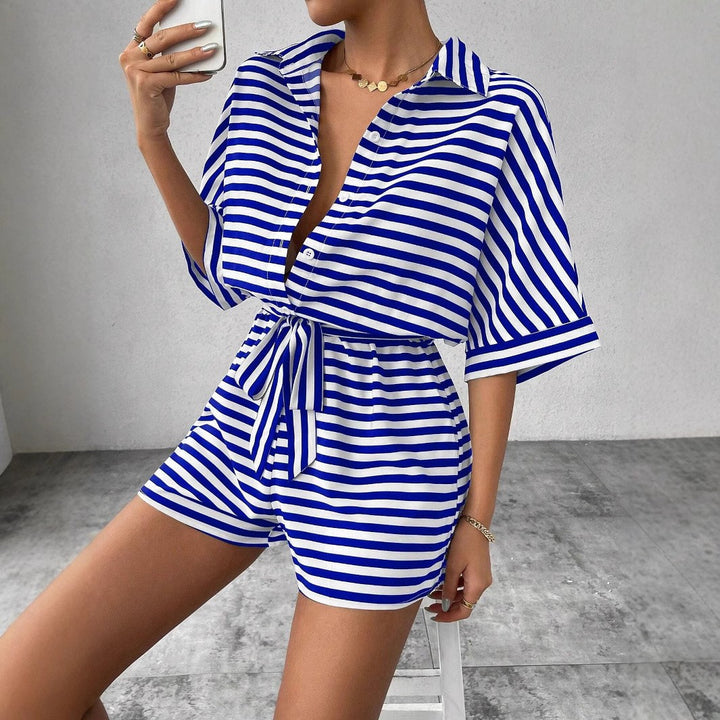 Lune London striped overall set for women