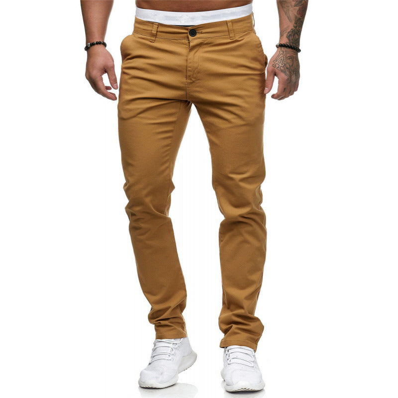 Slim fit chino pants for men with elastic waistband Lune London