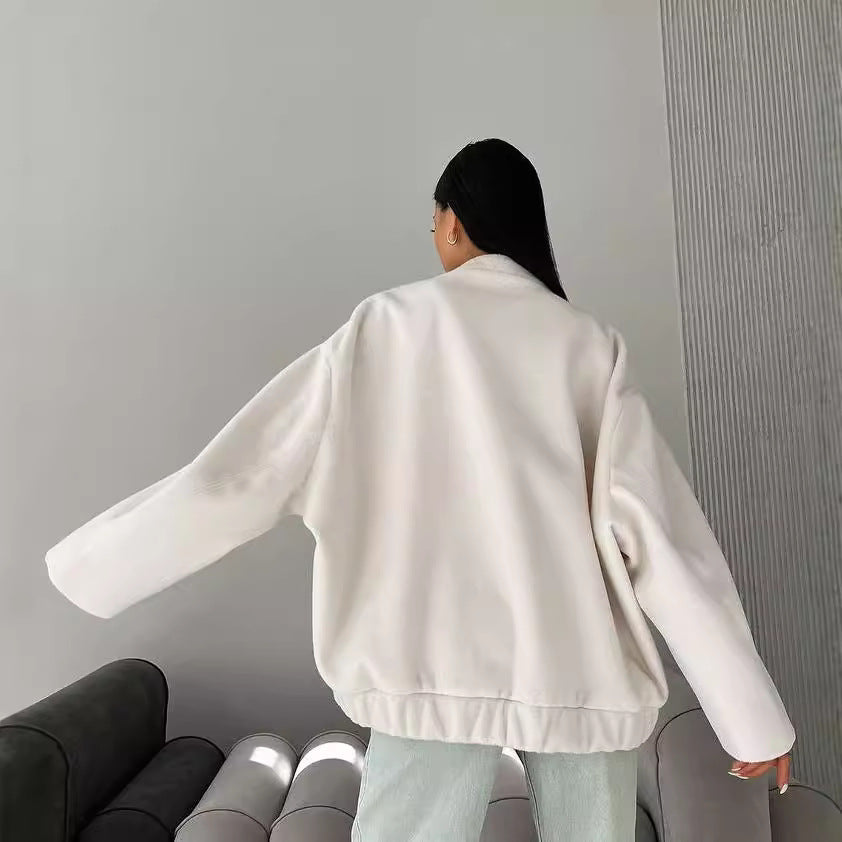 Fleece jacket for women with a relaxed fit and practical pockets Lune London