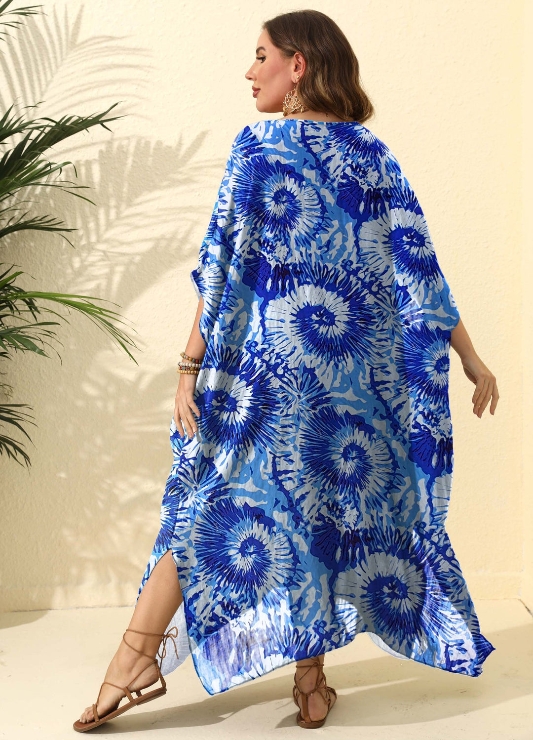 Ladies floral print Maxi Kaftan Lune London