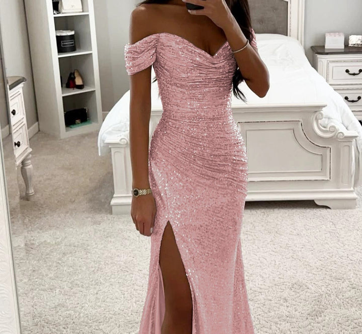 Women's Evening Dress with Shimmering Sequins Lune London