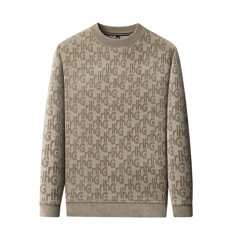 Elegant sweatshirt for men with textured high-quality material Lune London