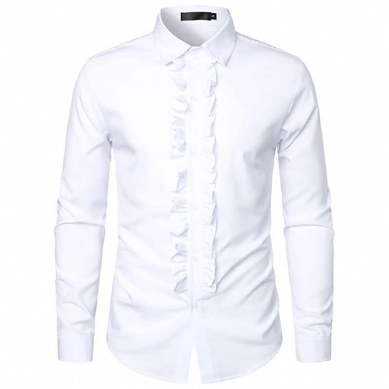Men's Elegant Shirt with Ruffle Details Lune London