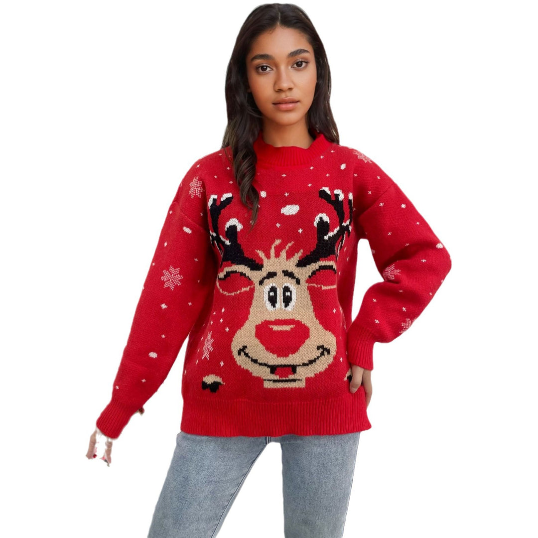 Christmas sweater for women with bright reindeer pattern Lune London