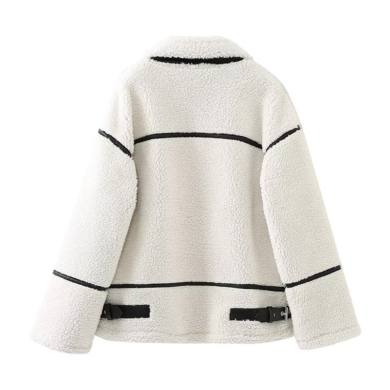 Fleece jacket for women with high collar Lune London