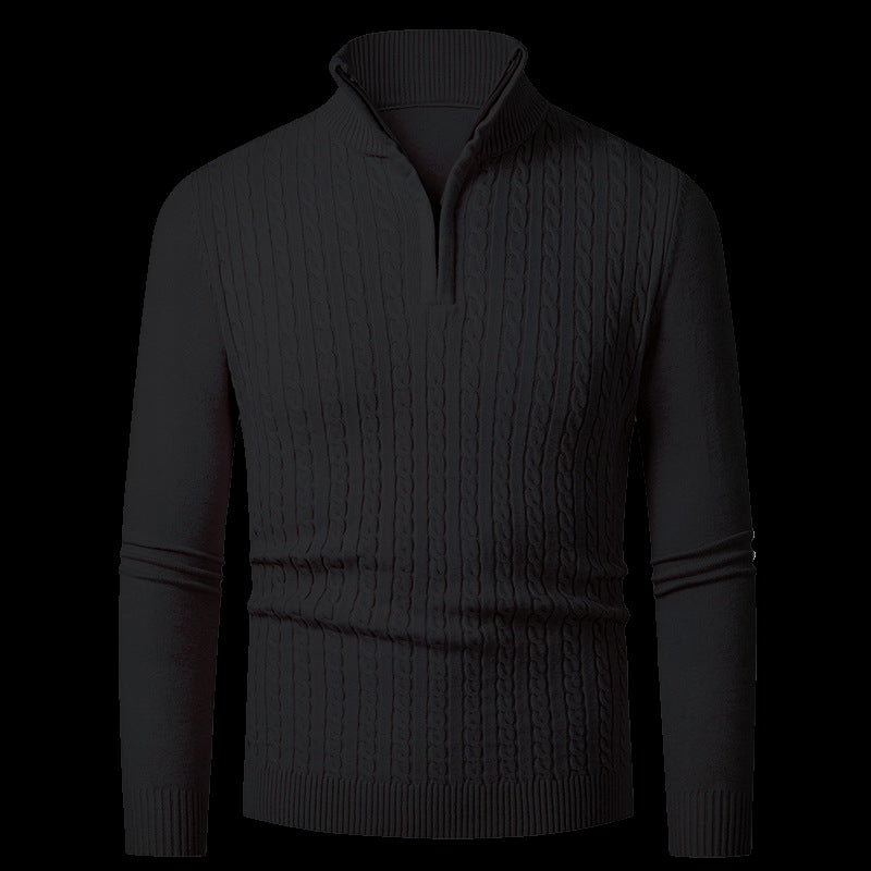 Fine knit sweater for men with trendy zipper Lune London