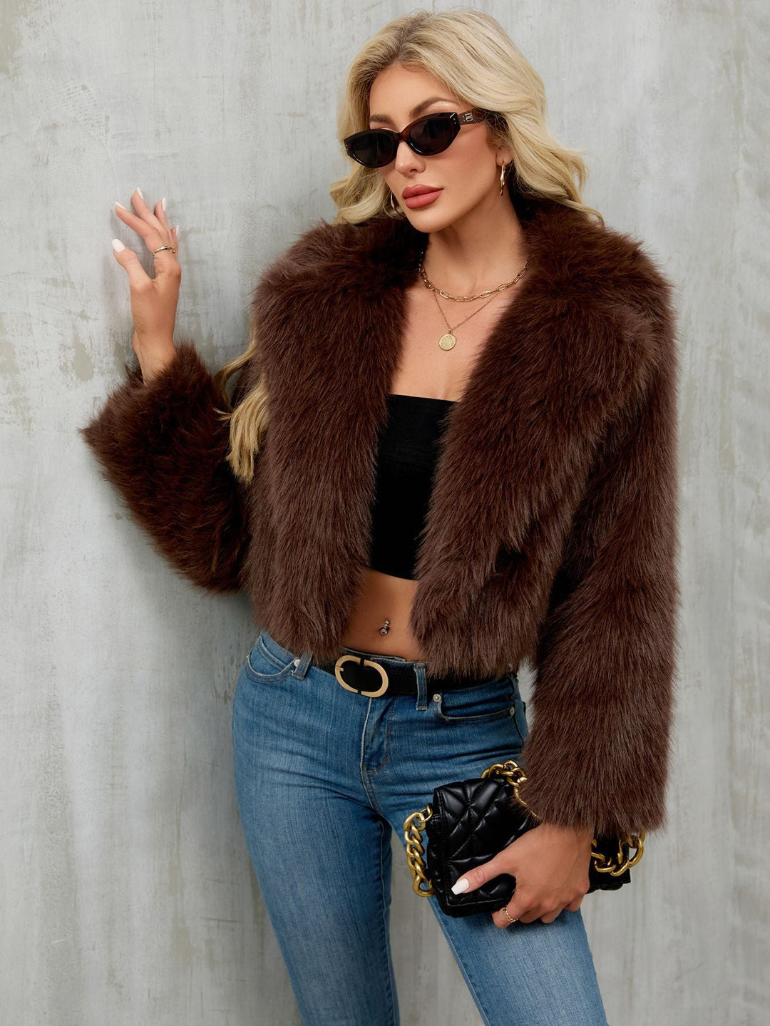 Women's Elegant Faux Fur Bolero Lune London