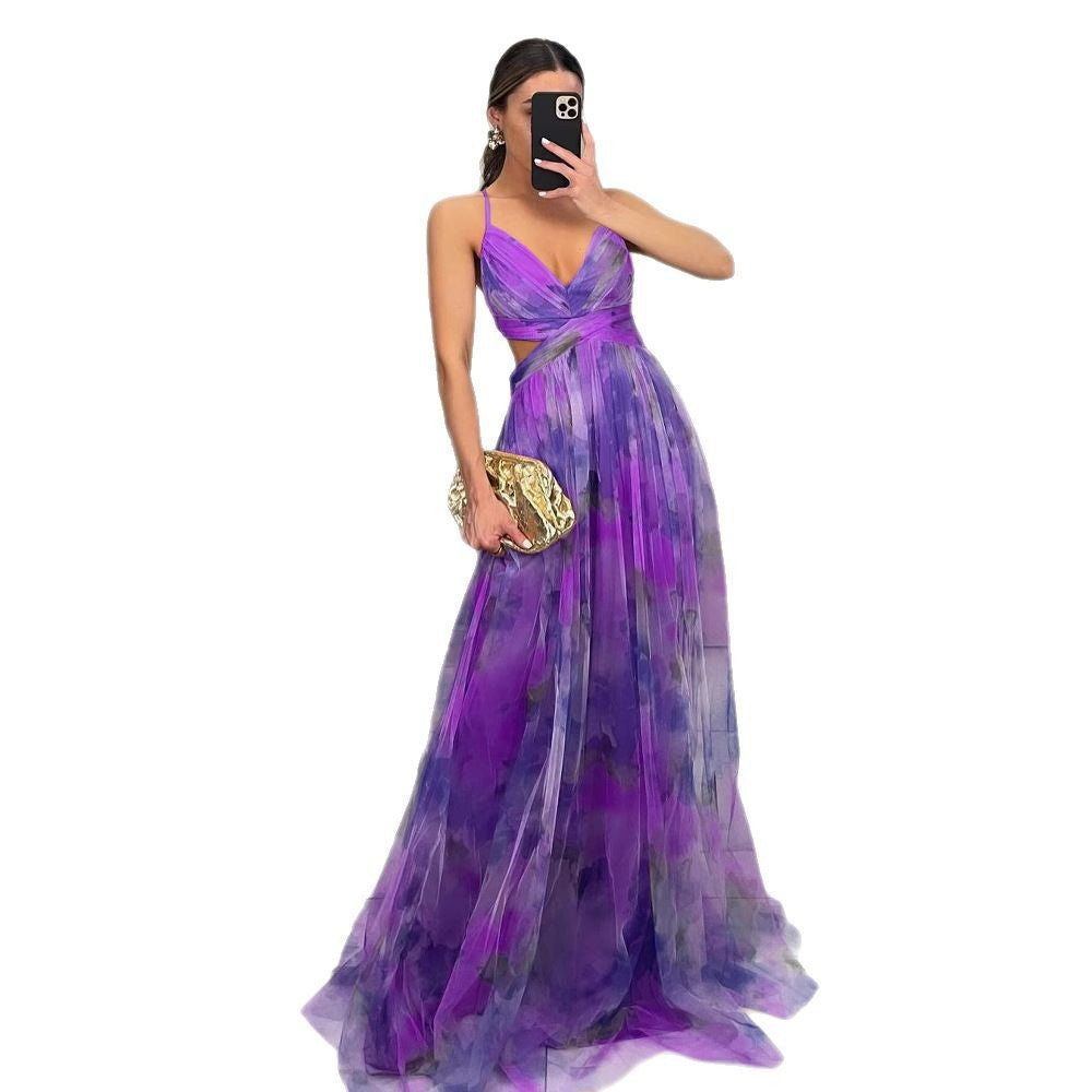 Elegant Women's Maxi Dress with refined cut-out details and a fluid design Lune London