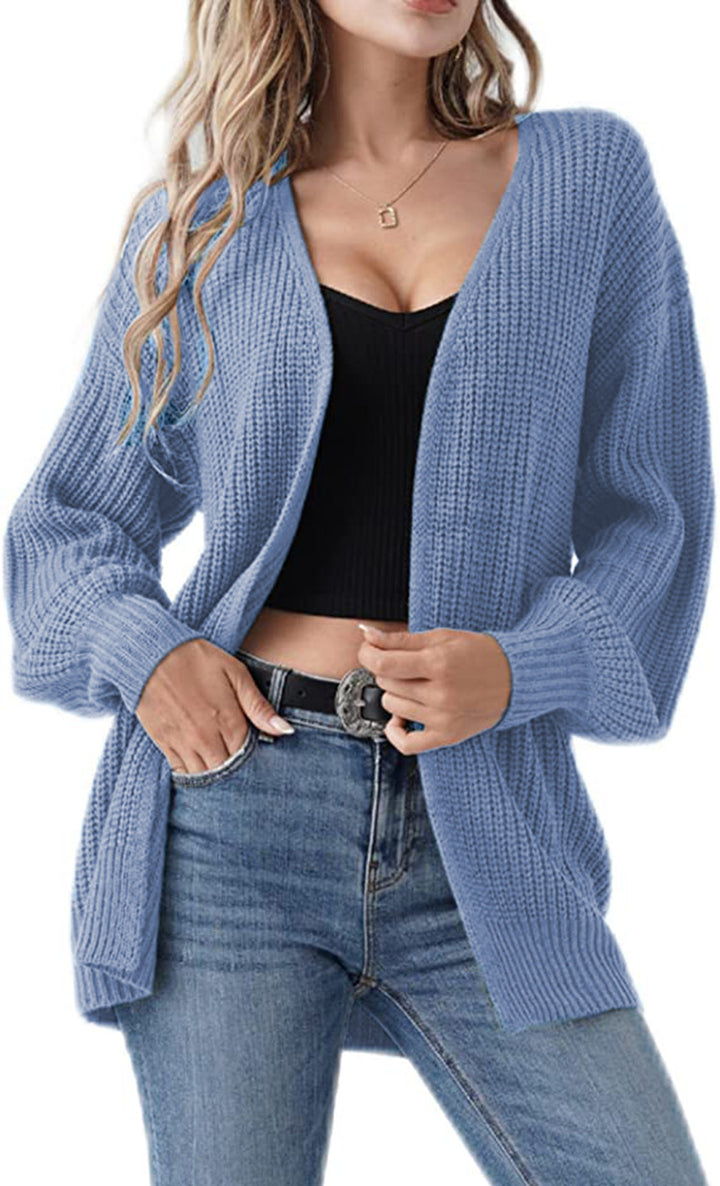 Knitted jacket for women with raw edges and airy knit structure Lune London