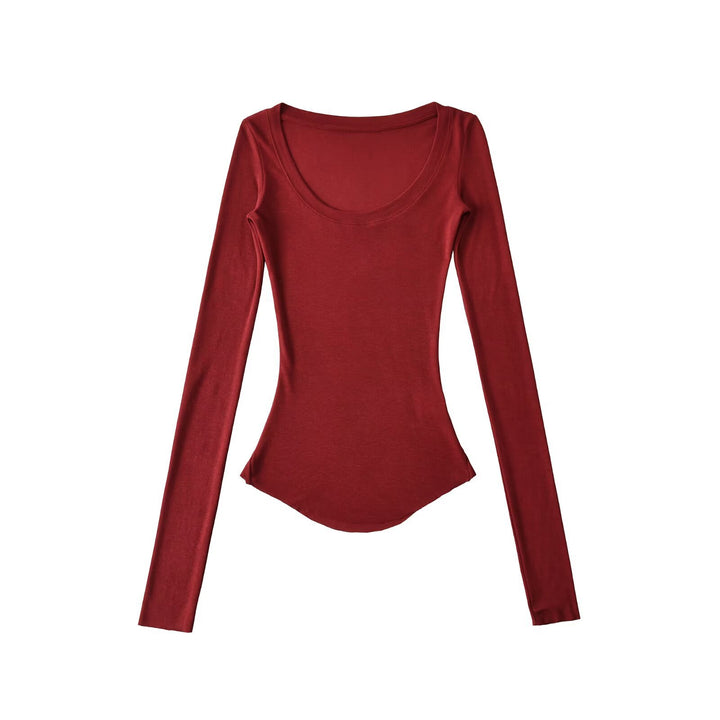 Long sleeve blouse for women with an elegant round collar and a fitted cut Lune London