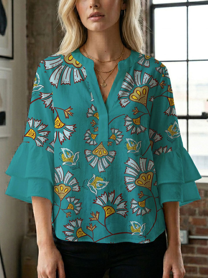 Ladies blouse with beautiful floral design Lune London