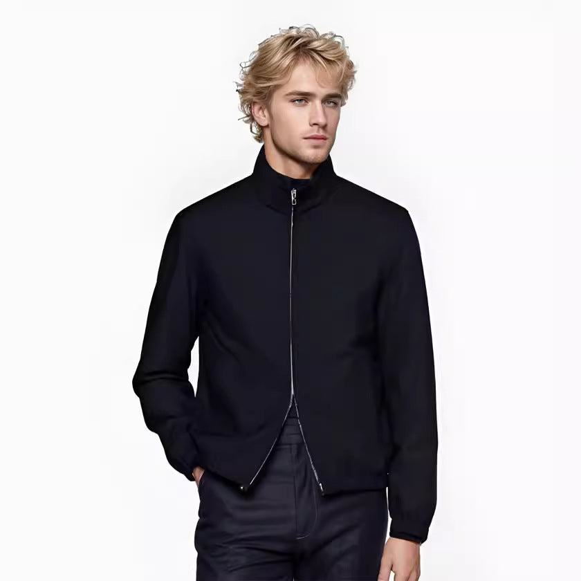 Aerial transition jacket for men with high collar and side pockets Lune London