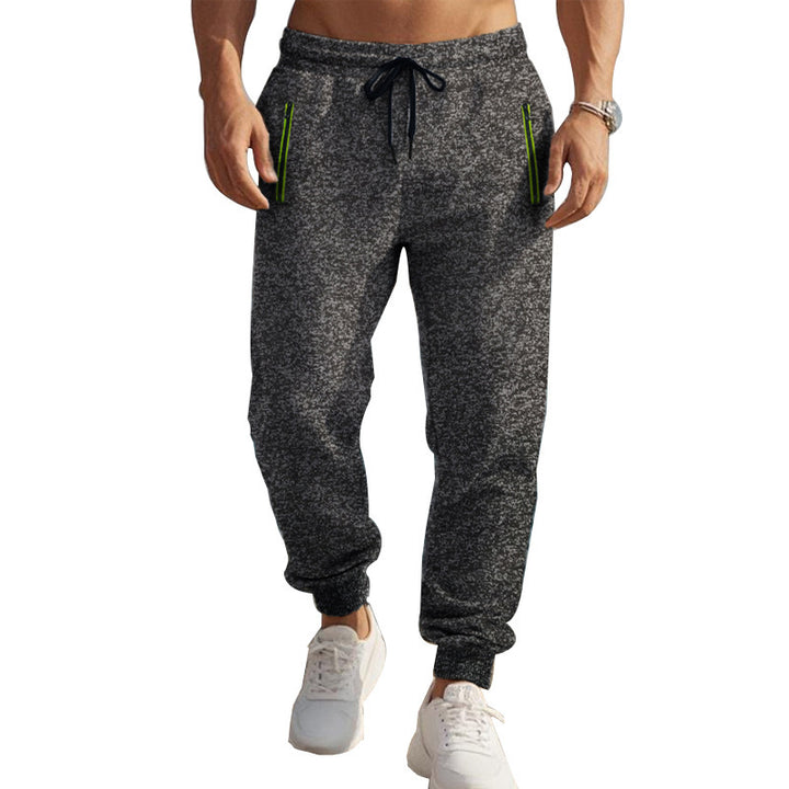 Sporty men's joggers with practical zipper and elastic waistband Lune London